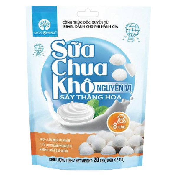 Sữa Chua Khô Myco Spring Nguyên Vị Gói 20G