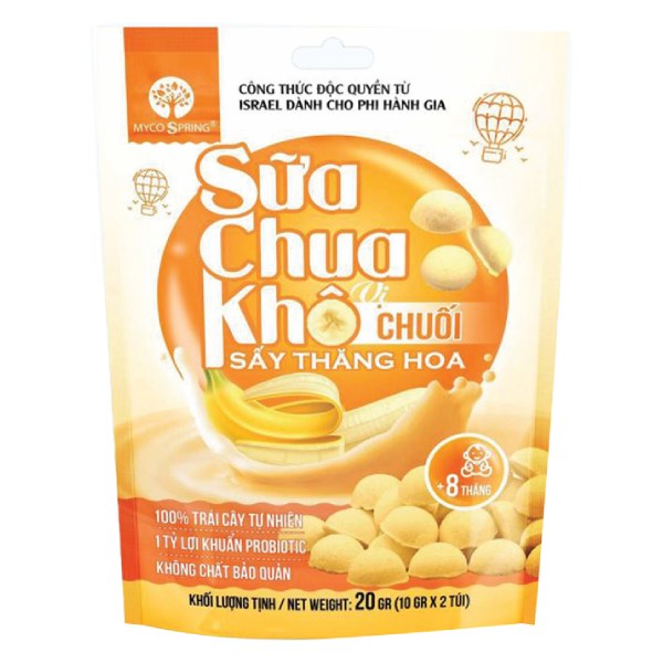 Sữa Chua Khô Myco Spring Vị Chuối Gói 20G