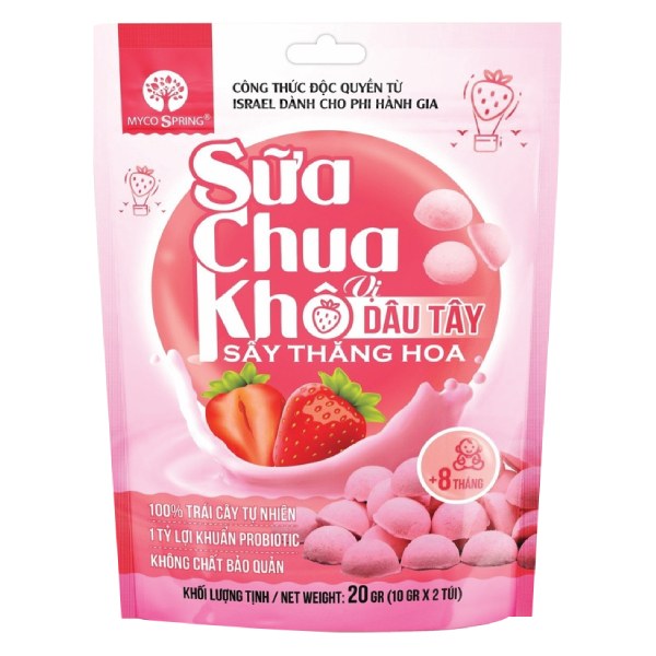 Sữa Chua Khô Myco Spring Vị Dâu Gói 20G