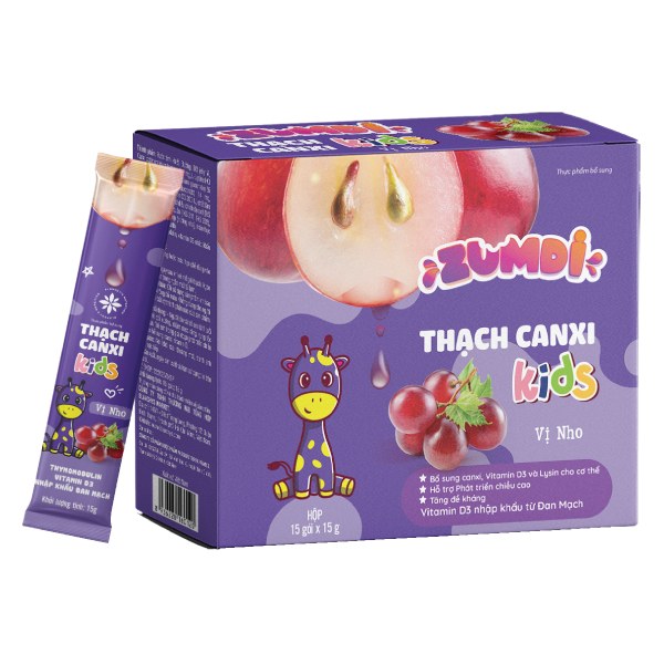 Thạch Canxi Zumdi Nho 15 Gói*15G