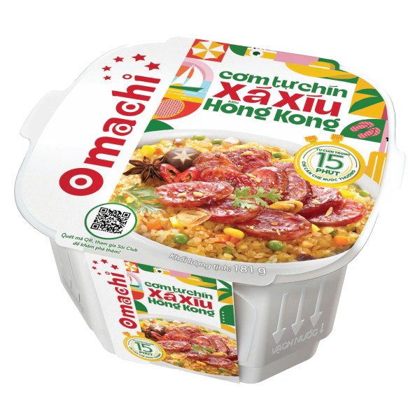 Cơm Tự Chín Omachi Xá Xíu Hồng Kông Hộp 181G