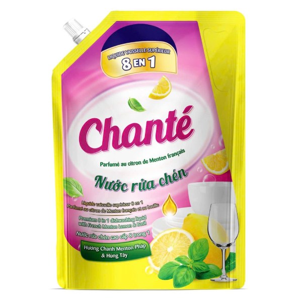 Nước Rửa Chén Chante Chanh Menton Túi 3.2Kg