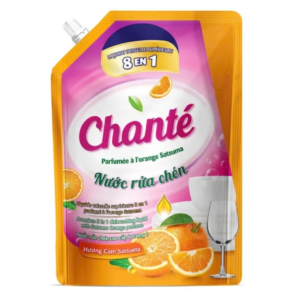 Nước Rửa Chén Chante Hương Cam Satsuma Túi 3.2Kg