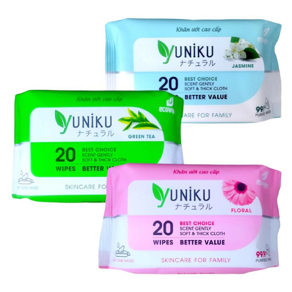 Khăn Ướt Yuniku 20 Miếng