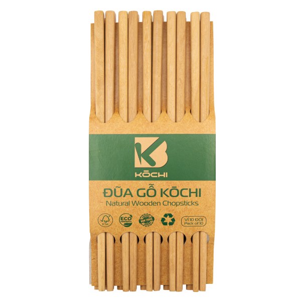 Bộ 10 Đôi Đũa Kochi Gỗ Song Mã Kiểu Nhật