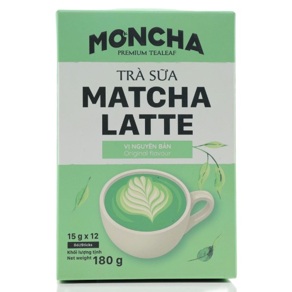 Trà Sữa Matcha Moncha Latte Hộp 12 Gói*15G