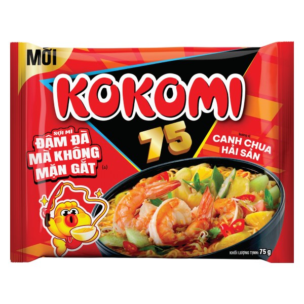 Mì Kokomi Canh Chua Hải Sản Gói 75G