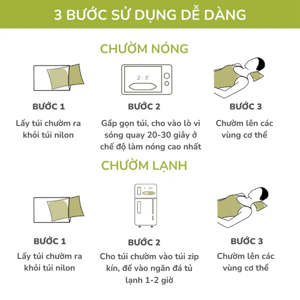 Gối Chườm Thảo Dược Nóng Lạnh Đa Năng Hapaku Size Nhỏ
