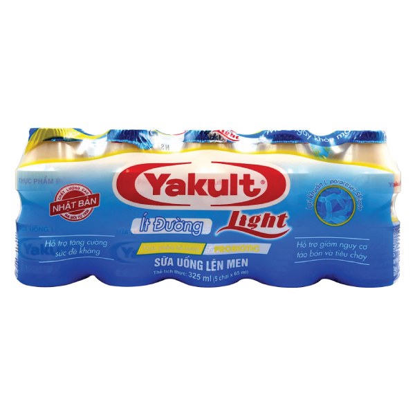 Lốc 5 Sữa Chua Uống Men Sống Yakult Ít Đường 65Ml