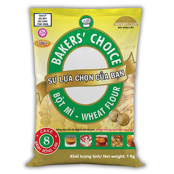 Bột Mì Bakers' Choice Số 8 Gói 1Kg