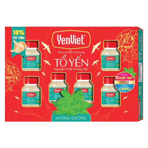 Hộp Quà 6 Hũ Yến Việt Không Đường 70Ml