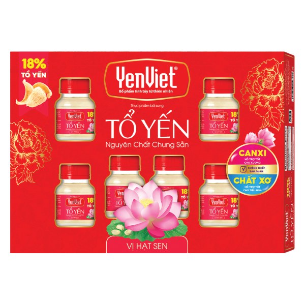 Hộp Quà 6 Hũ Nước Yến Việt Vị Sen 70Ml