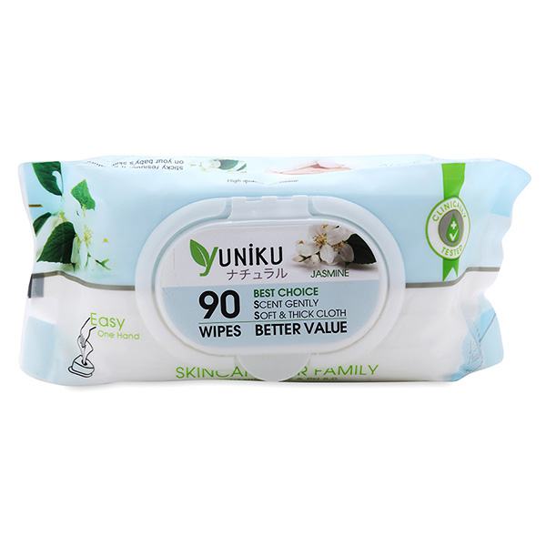 Khăn Ướt Yuniku Trắng 90 Miếng