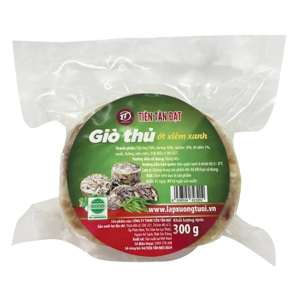 Giò Thủ Tiến Tấn Đạt Ớt Xiêm Xanh 300G