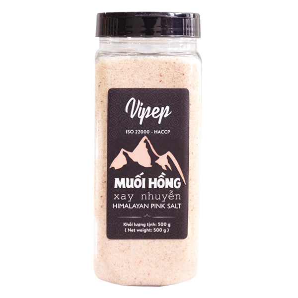 (Only Emartmall) Muối Hồng Vipep Xay Nhuyễn Hũ 500G