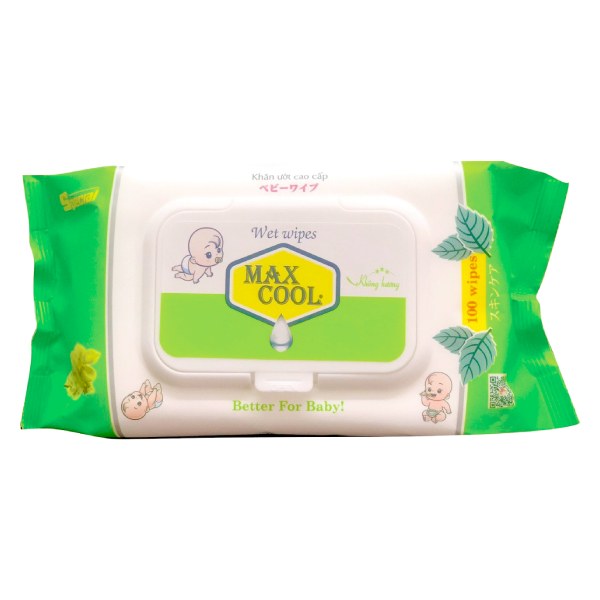 Khăn Ướt Max Cool Không Hương 100 Tờ