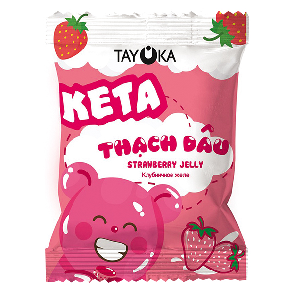 Thạch Keta Vị Dâu Gói 100G