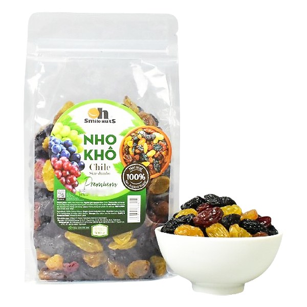 Nho Khô 3 Màu Chile Size Jumbo Oh Smile Nuts 500G