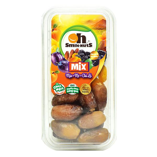 Mix 3 Loại Trái Cây Khô Mận, Mơ Và Chà Là Oh Smile Nuts Hộp 350G