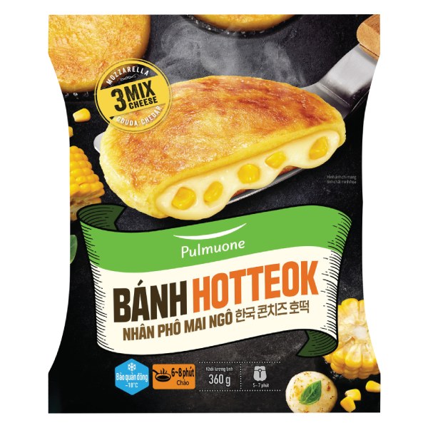 Bánh Hotteok Pulmuone Nhân Phô Mai Ngô 360G