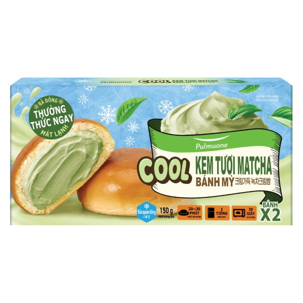 Bánh Mì Pulmuone Cool Kem Tươi Matcha Hộp 150G