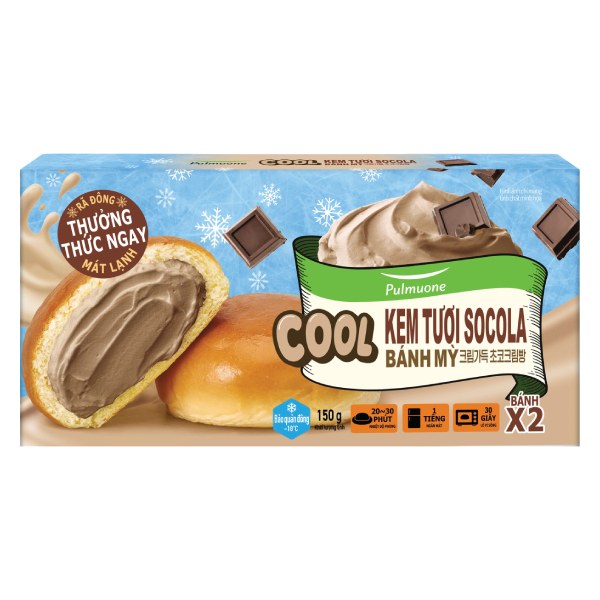 Bánh Mì Pulmuone Cool Kem Tươi Socola Hộp 150G