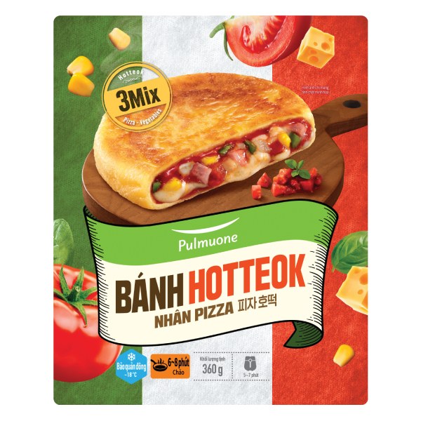 Bánh Hotteok Nhân Pizza Pulmuone Gói 360G