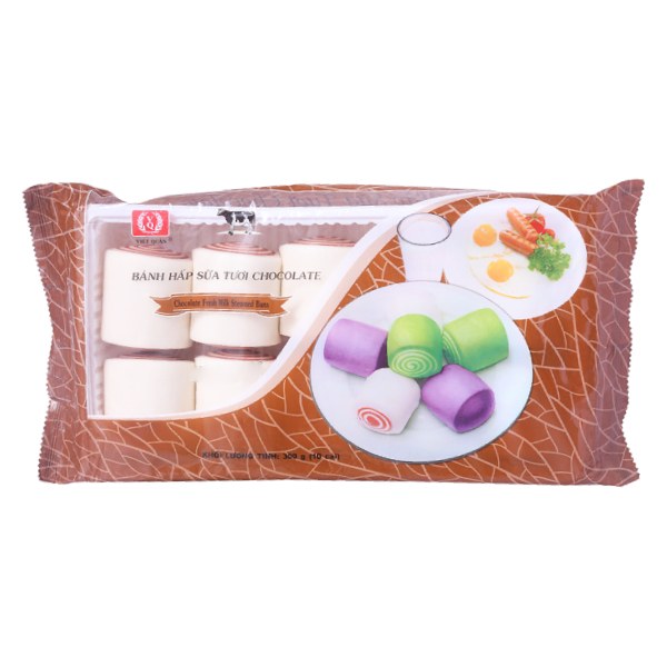 Bánh Bao Sữa Tươi Việt Quán Socola 300G