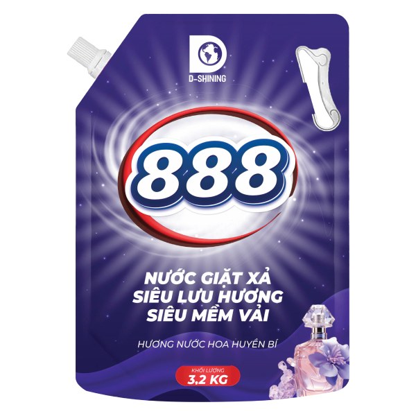 Nước Giặt 888 Hương Nước Hoa Huyền Bí Túi 3.2Kg