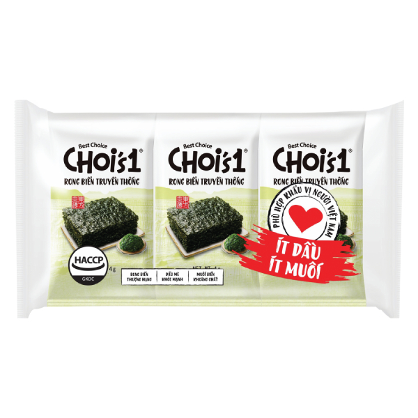 (Only Emartmall) Lô 3 Rong Biển Choi's Lá Xanh Gói 4G