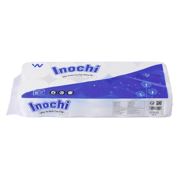 Lốc 10 Cuộn Giấy Vệ Sinh Inochi Không Lõi 3 Lớp