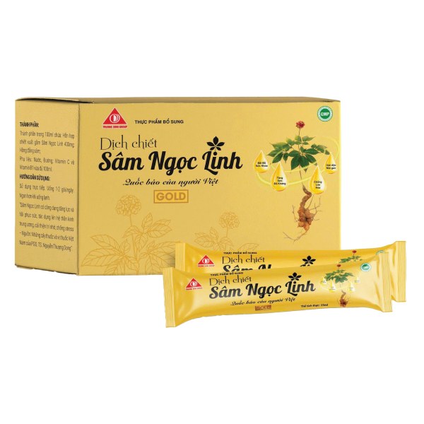 Dịch Chiết Sâm Ngọc Linh Gold Hộp 15 Gói 25Ml