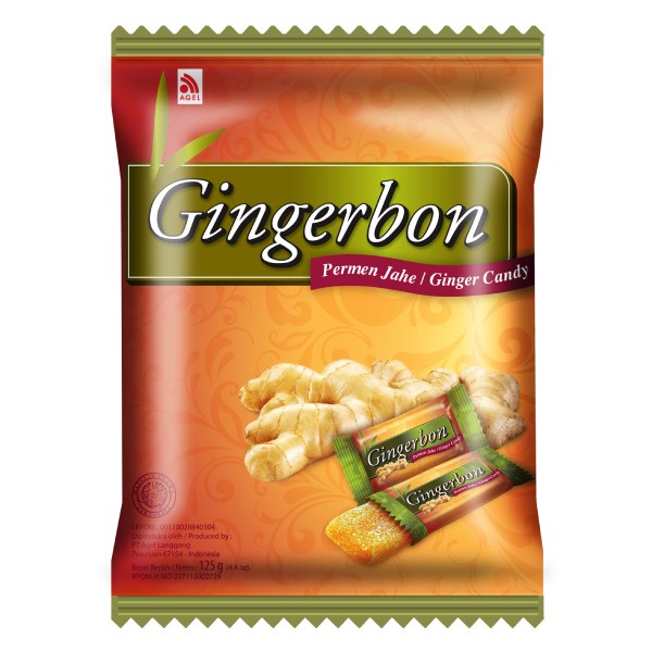 Kẹo Mềm Gingerbon Gừng Gói 125G