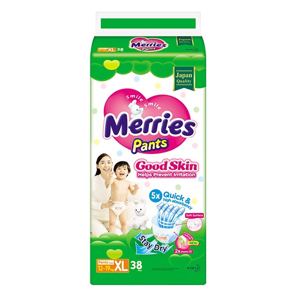 Tã Quần Merries Goodskin XL38