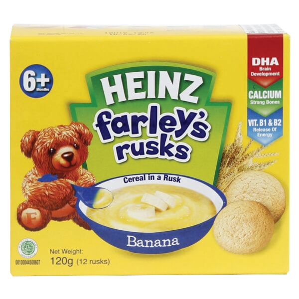 Bánh Ăn Dặm Heinz Farley's Rusks Vị Chuối 120G