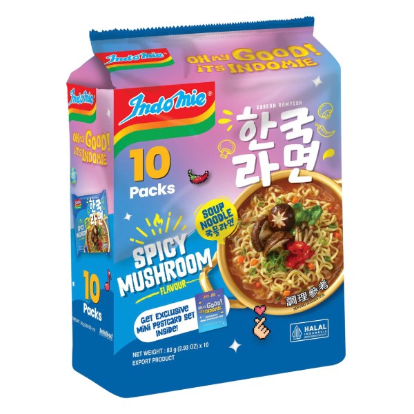 (Only Emartmall) Lốc 10 Mì Indomie Korean Nấm Cay Gói 83G