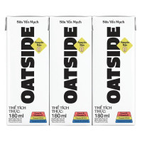 Lốc 3 Sữa Yến Mạch Oatside Vị Nguyên Bản Hộp 180Ml