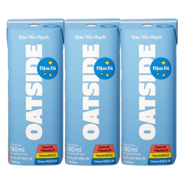 Lốc 3 Sữa Yến Mạch Oatside Đậm Đà Hộp 180Ml