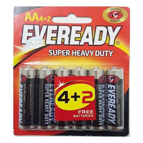 Vỉ 4+2 Pin Eveready SHD AA 1215