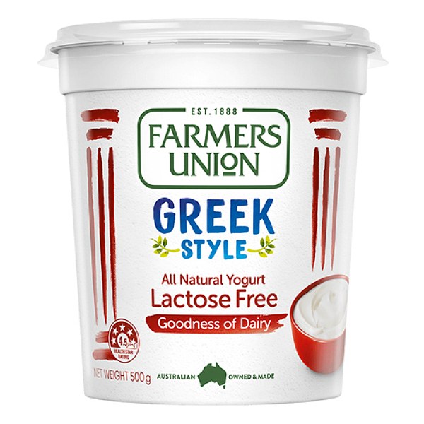 Sữa Chua Ăn Hy Lạp Farmers Union Greek Style Không Lactose 500G