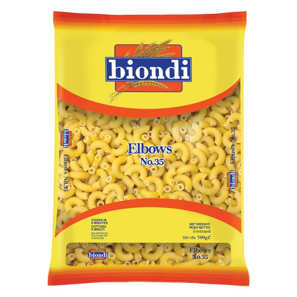 Nui Biondi Elbows Số 35 Chữ C Gói 500G