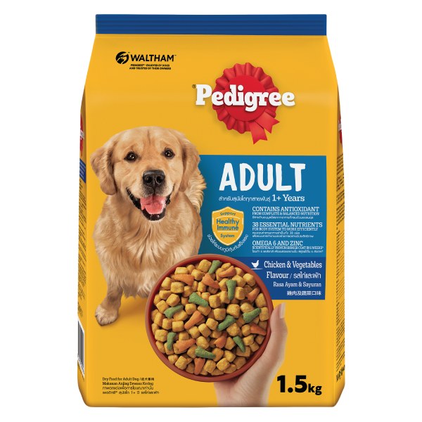 Thức Ăn Chó Trưởng Thành Pedigree Vị Gà & Rau Củ Túi 1.5Kg