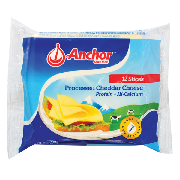 Phô Mai Lát Anchor Cheddar Gói 200G