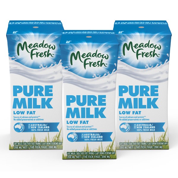 (Only Emartmall) Lốc 3 Sữa Tươi Tiệt Trùng Meadow Fresh Ít Béo 200Ml