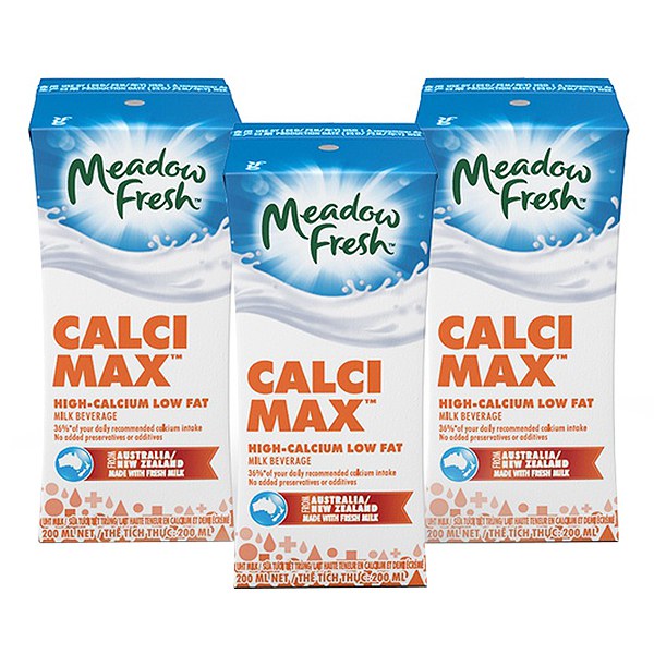 (Only Emartmall) Lốc 3 Sữa Tươi Tiệt Trùng Meadow Fresh Canxi 200Ml