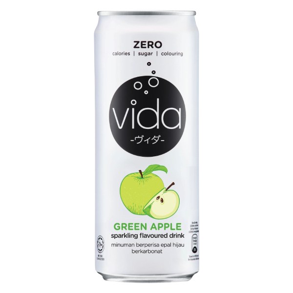 Nước Uống Có Ga Vida Táo Lon 325Ml
