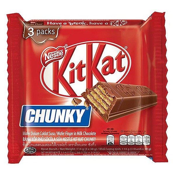 Socola Kitkat Chunky 3 Thanh Gói 38G